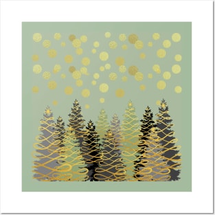 PINE TREES FOREST ART Posters and Art